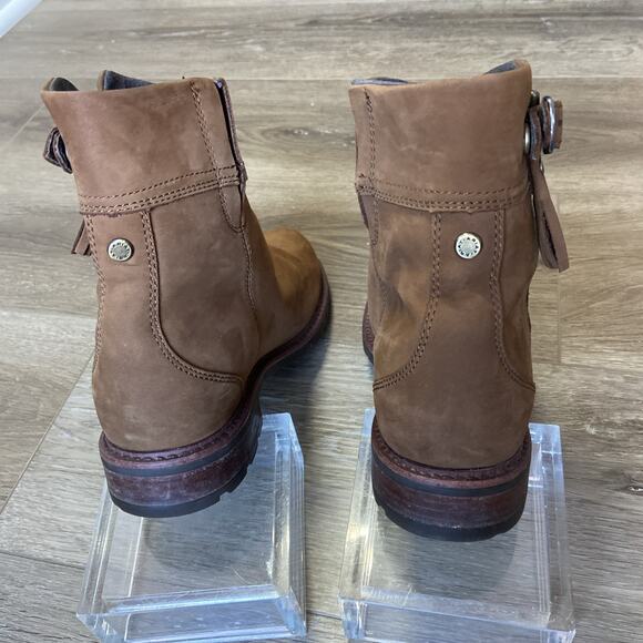 Ariat Abbey Boot Women Sz 7.5 Chestnut Waterproof Nubuck Side Zip Tassle - Picture 6 of 10
